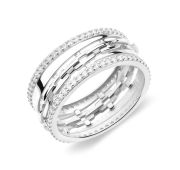 320700D946л-17 Кольцо с фианитами (Серебро 925)