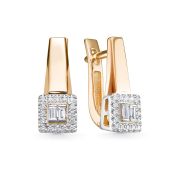 1117-2100-3,97 Серьги с бриллиантами бренд Лето (Au 585)