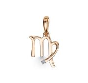 34213-100-0,53 Подвеска знак зодиака дева с бриллиантом бренд Алькор (Au 585)