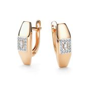 26519-100-3,04 Серьги с бриллиантами бренд Алькор (Au 585)