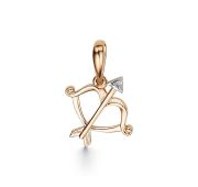34197-100-0,43 Подвеска знак зодиака стрелец с бриллиантом бренд Алькор  (Au 585)