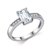 01-4851/00ГХ-00 Кольцо с горным хрусталем бренд Алькор (Серебро 925)