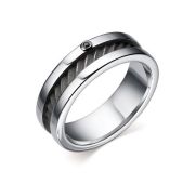 01-2507/00ЧБ-07-7,05 Кольцо с бриллиантом бренд Алькор (Серебро 925)