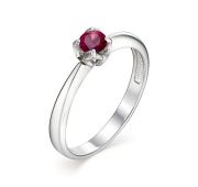 01-1073/000Р-00-1,44 Кольцо с рубином бренд Алькор (Серебро 925)