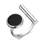 01-3736/00ОН-00 Кольцо с ониксом бренд Алькор (Серебро 925)