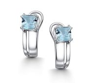 02-4438/00ТБ-00 Серьги с топазом бренд Алькор (Серебро 925)