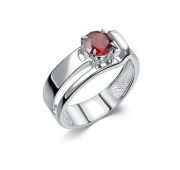 01-5151/00ГР-00 Кольцо с гранатом бренд Алькор (Серебро 925)