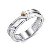 01-5041/000Б-00-2,45 Кольцо с бриллиантом бренд Алькор (Серебро 925)