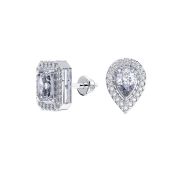 6002196-00775 Серьги пуссеты с фианитами бренд Pokrovsky (Серебро 925)