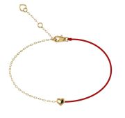 01-709443 Браслет красная нить сердце бренд Sanis (Au 585)