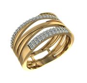 08-159206 Кольцо с фианитами бренд Sanis (Au 585)