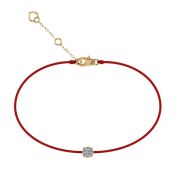 01-719442 Браслет красная нить с фианитами бренд Sanis (Au 585)