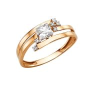 016781-1102 Кольцо с фианитами бренд Dinastia (Au 585)