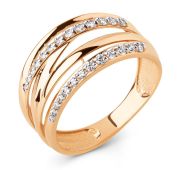 023241-1102 Кольцо с фианитами бренд Dinastia (Au 585)