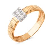 030881-1102 Кольцо с фианитами бренд Dinastia (Au 585)