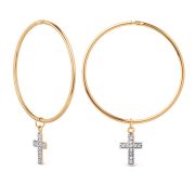 800552-1102 Серьги конго бренд Dinastia (Au 585)