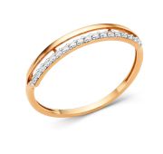 000521-1102 Кольцо с фианитами бренд Dinastia (Au 585)