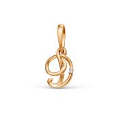 101438-1102 Подвеска буква бренд Dinastia (Au 585)