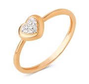 024981-1102 Кольцо сердце бренд Dinastia (Au 585)