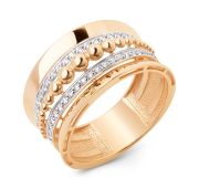 030831-1102 Кольцо с фианитами бренд Dinastia (Au 585)