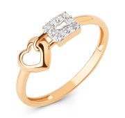 026631-1102 Кольцо с фианитами бренд Dinastia (Au 585)