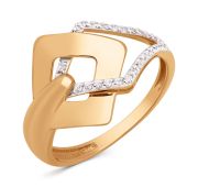 034501-1102 Кольцо с фианитами бренд Dinastia (Au 585)