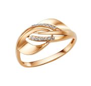 011621-1102 Кольцо с фианитами бренд Dinastia (Au 585)