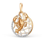 101158-1102 Подвеска знак зодиака рак бренд Dinastia (Au 585)
