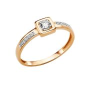 019061-1102 Кольцо с фианитами бренд Dinastia (Au 585)