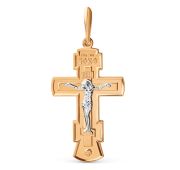 800967-1002 Подвеска крест бренд Dinastia (Au 585)