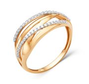 001941-1102 Кольцо с фианитами бренд Dinastia (Au 585)