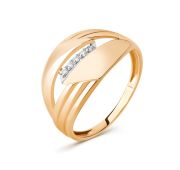 021061-1102 Кольцо с фианитами бренд Dinastia (Au 585)