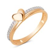024811-1102 Кольцо сердце бренд Dinastia (Au 585)