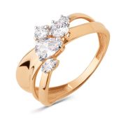 030381-1102 Кольцо с фианитами бренд Dinastia (Au 585)