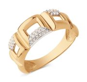 032521-1102 Кольцо с фианитами бренд Dinastia (Au 585)