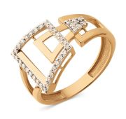 033001-1102 Кольцо с фианитами бренд Dinastia (Au 585)