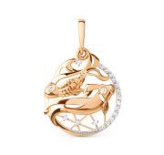 101178-1102 Подвеска знак зодиака рыбы бренд Dinastia (Au 585)