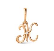 101348-1102 Подвеска буква бренд Dinastia (Au 585)