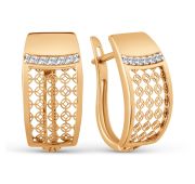 502832-1102 Серьги с фианитами бренд Dinastia (Au 585)