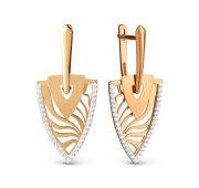 503962-1102 Серьги с фианитами бренд Dinastia (Au 585)