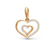 100068-1102 Подвеска сердце бренд Dinastia (Au 585)