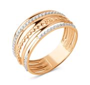 015321-1102 Кольцо с фианитами бренд Dinastia (Au 585)