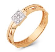 027061-1102 Кольцо с фианитами бренд Dinastia (Au 585)