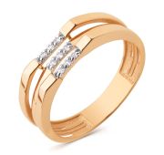 027661-1102 Кольцо с фианитами бренд Dinastia (Au 585)