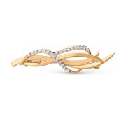 033268-1102 Брошь с фианитами бренд Dinastia (Au 585)