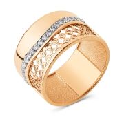 502831-1102 Кольцо с фианитами бренд Dinastia (Au 585)