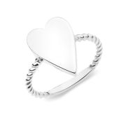 3407003369 Кольцо сердце (Серебро 925)