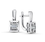 02-Р0526-03-001-07-03-4,45 Серьги с бриллиантами бренд Primo Prezioso (Au 585)