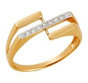 К19785 Кольцо с фианитами (Au 585)