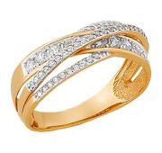 К20255 Кольцо с фианитами (Au 585)